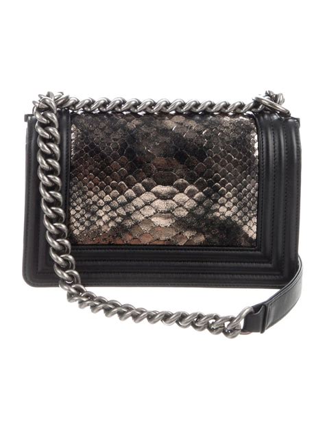 chanel snakeskin boy bag|boys chanel flap bag.